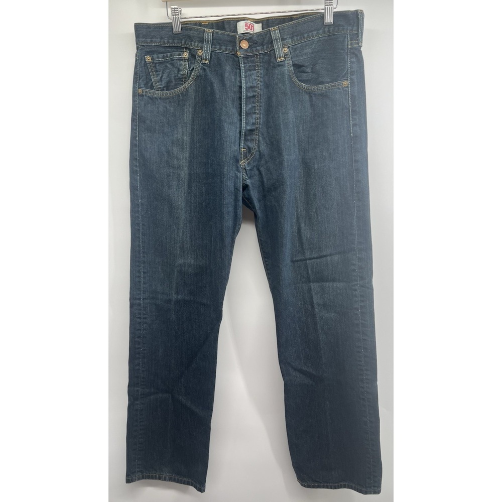Levis 501 Button Fly Jeans 38/32 38W 32L 100% Cotton Straight Leg Mexico Made
